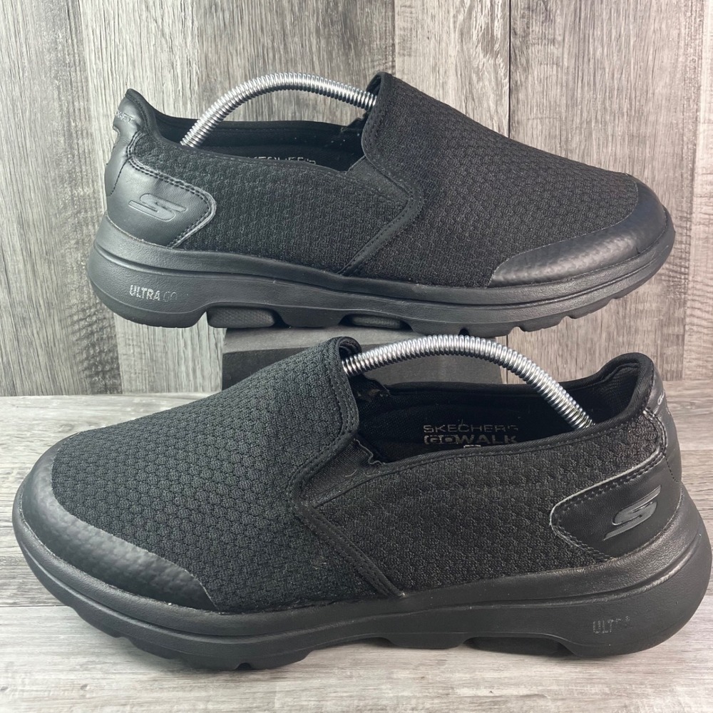 Skechers GoWalk 5 Apprize Mens 10 Extra Wide Black Slip On Shoes 55510EWW BBK